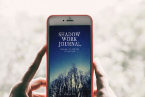 Image of the shadow work journal on a phone